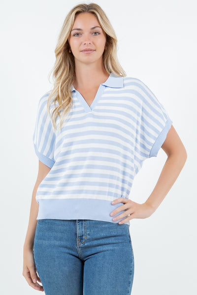 Fern Knit Top blue