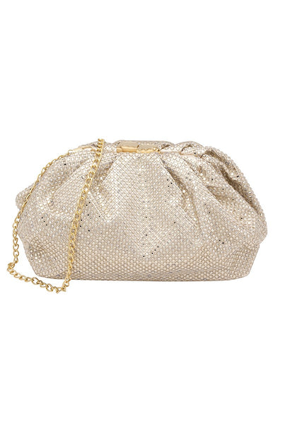 Rhinestone Clutch gold 9 x 2.5 x 5