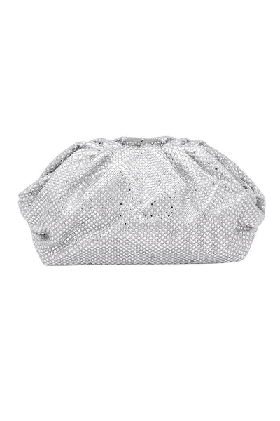 Rhinestone Clutch silver 9 x 2.5 x 5