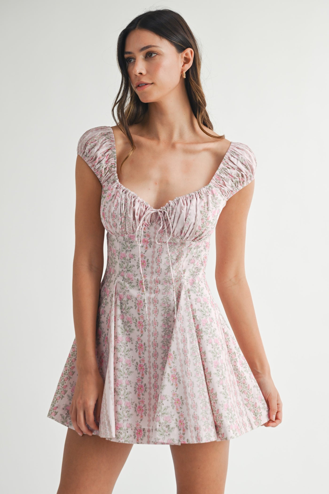 Bustier Floral Mini Dress