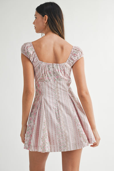 Bustier Floral Mini Dress