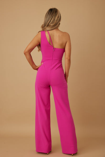 One Shoulder Cutout Jumpsuit