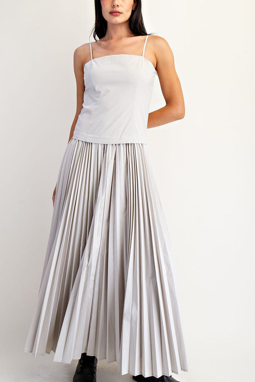 Lyla Pleated Midi Dress