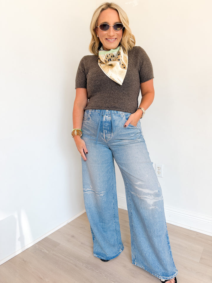 New York Wide Leg Faux Jean