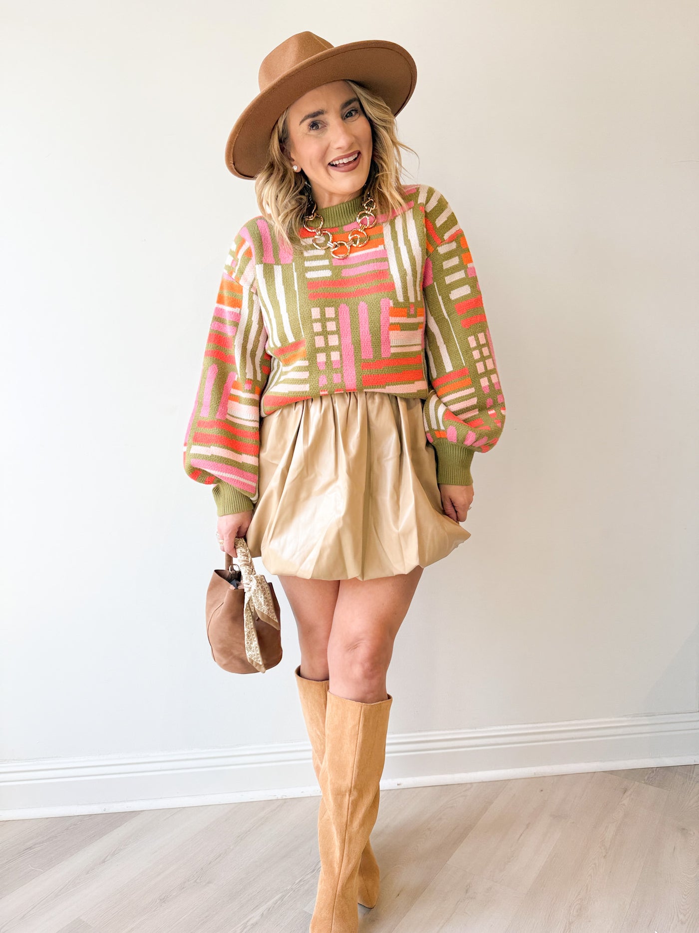 Penelope Pattern Knit Sweater
