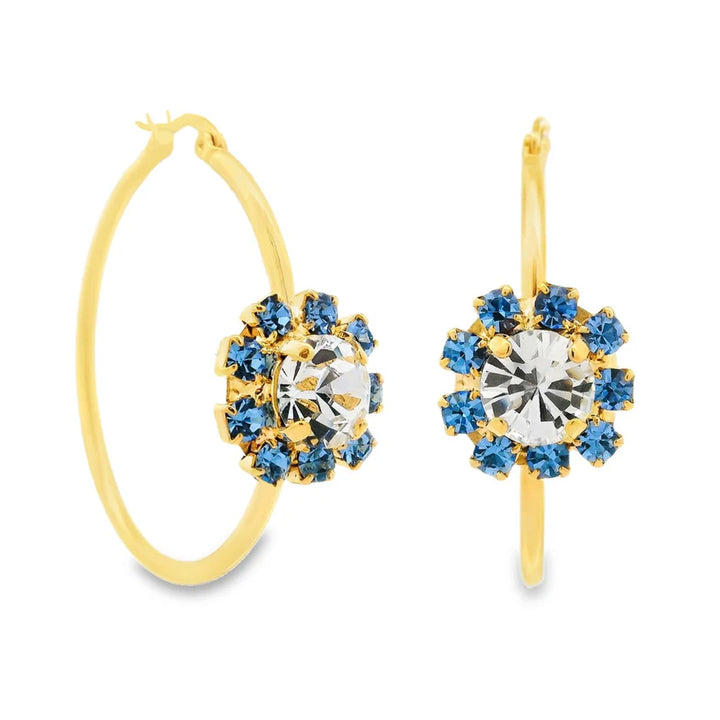 Mini Bianca Hoops Light Sapphire