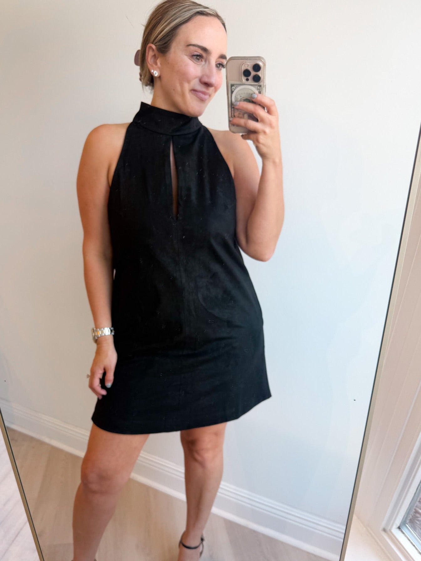 Chrysti Suede Mini Dress