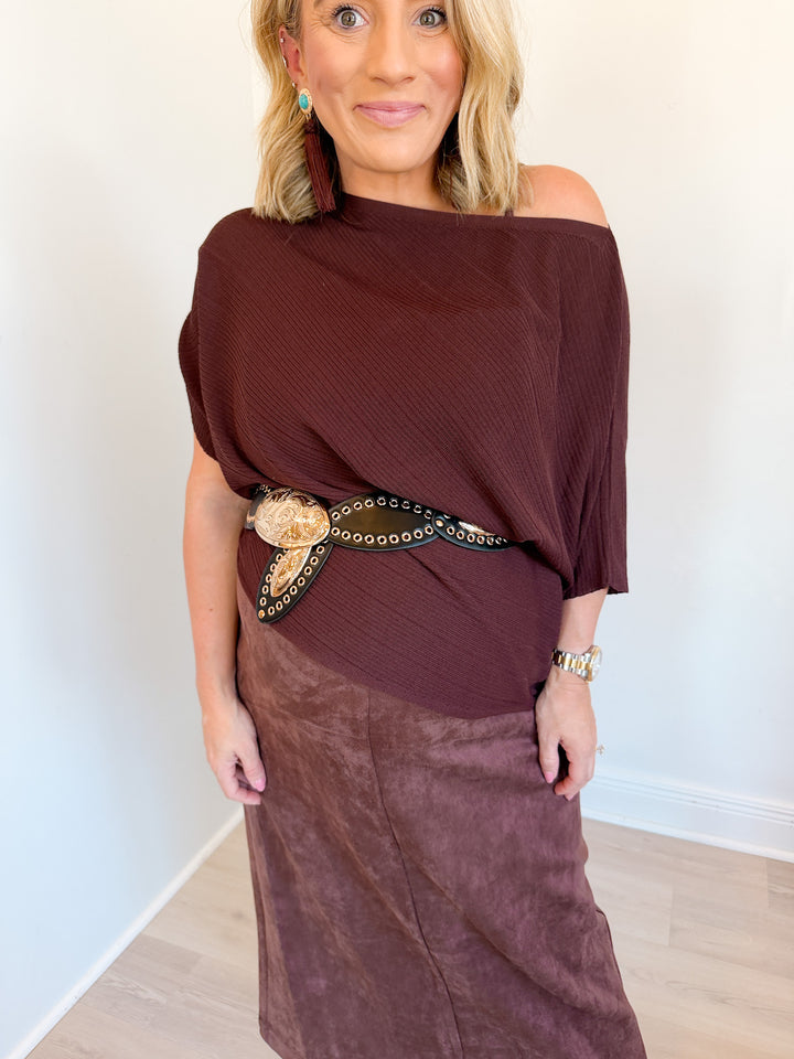 Mary Knit Asymmetric Top