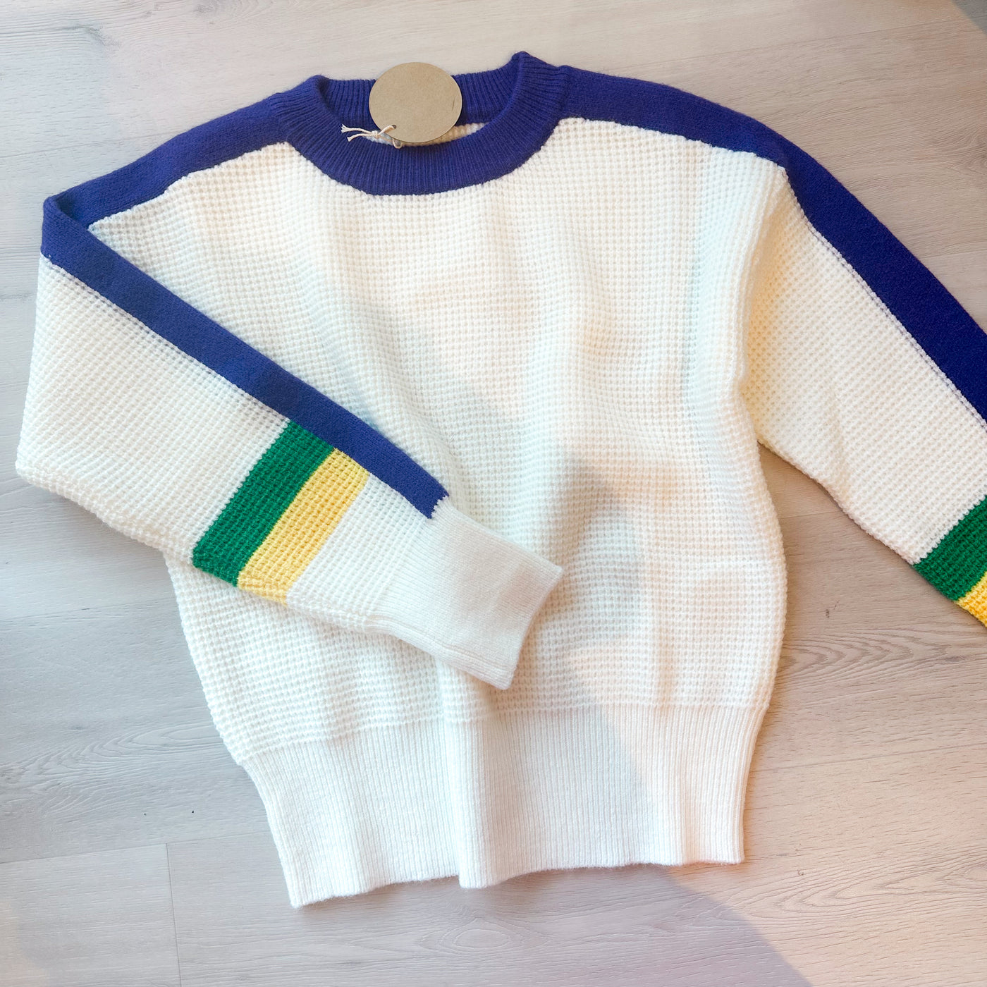 Mardi Gras Colorblock Sweater