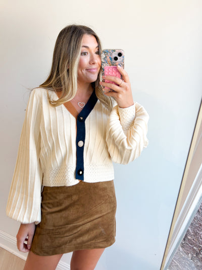 Ciera Suede Mini Skirt Coconut