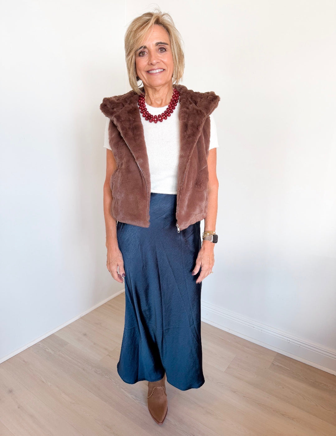 Chip Bias Maxi Skirt