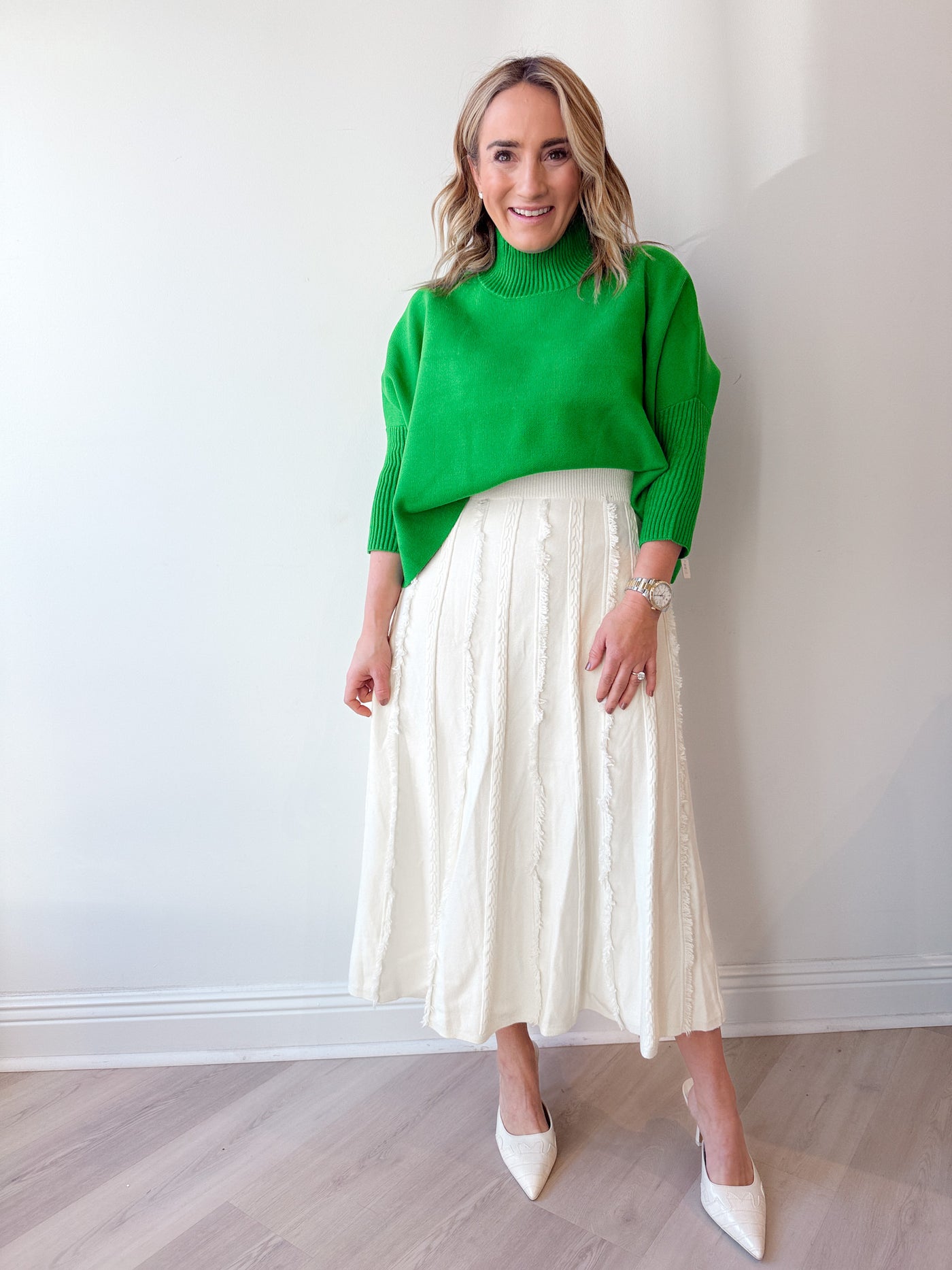 Aja Sweater Mighty Green One Size