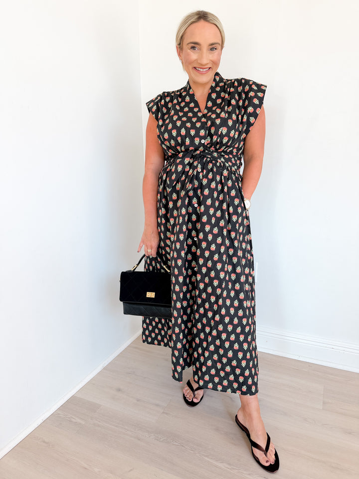 Margo Tie Waist Midi Dress
