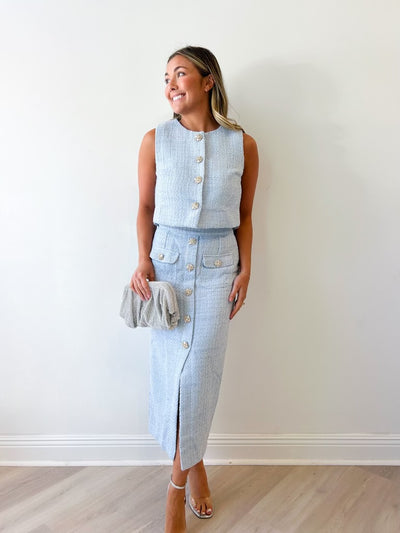 Tilly Tweed Midi Skirt Set