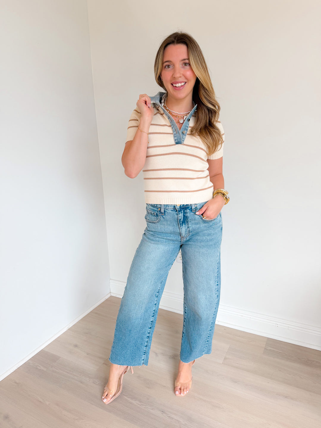 Shyla Stripe Contrast Top
