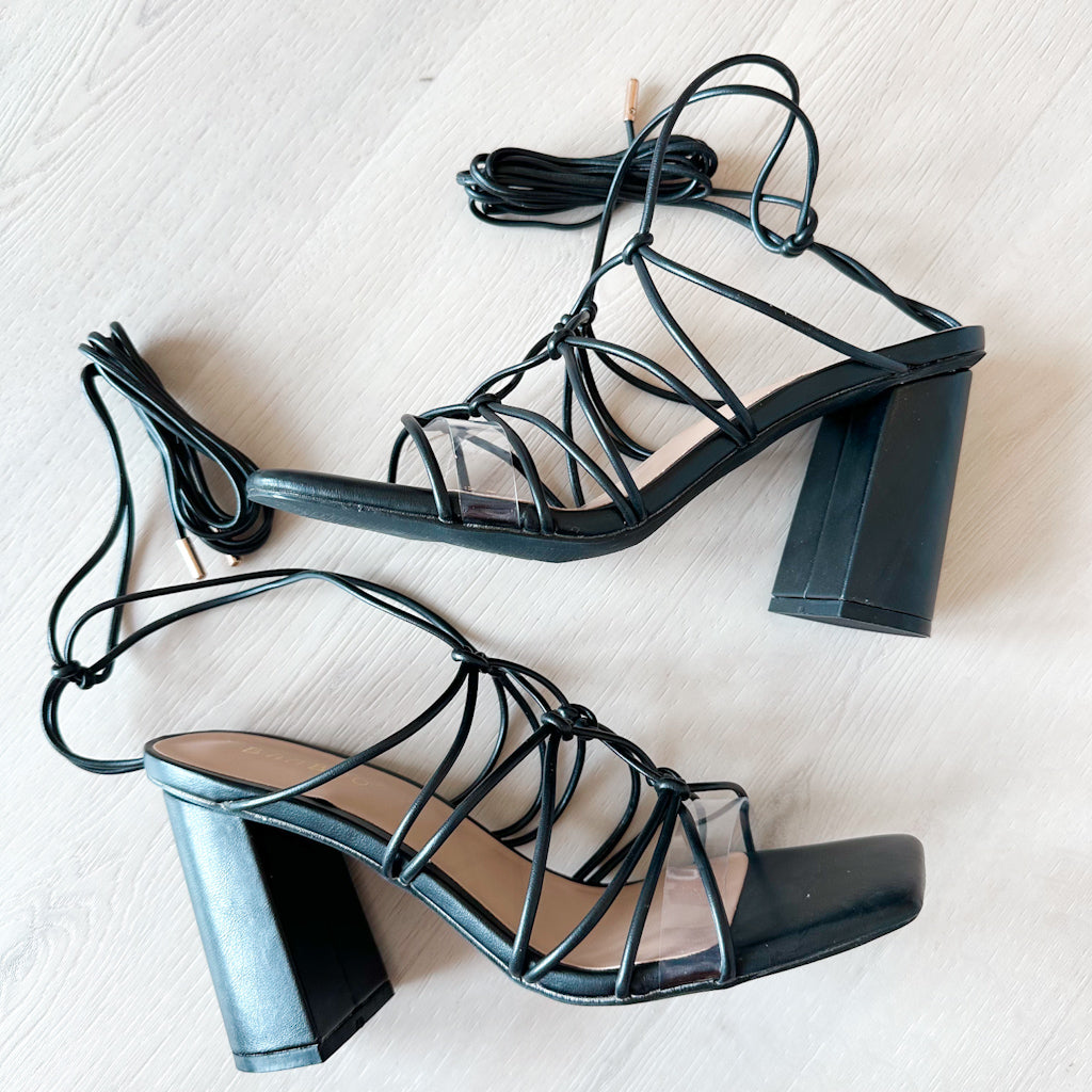 Untold Tie-Up Heel black