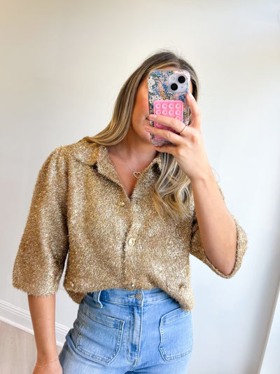 Collared Neck Button Down Cardigan