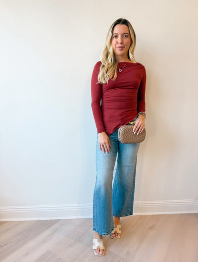 Alain Long Sleeve Top chili