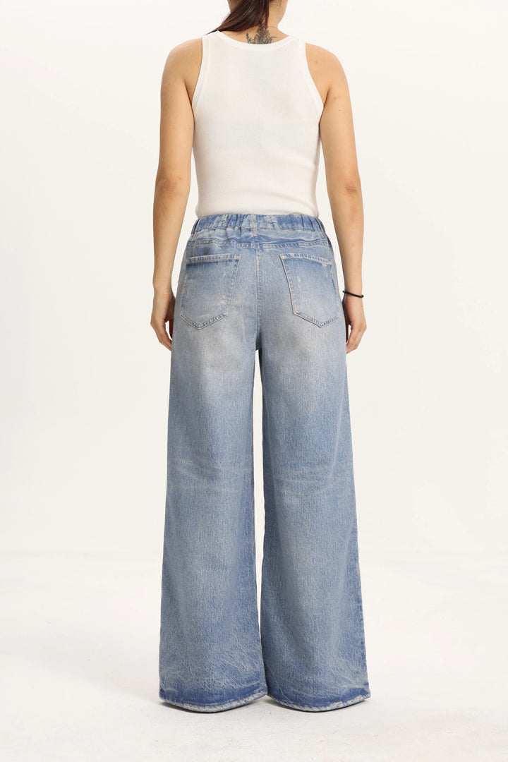 New York Wide Leg Faux Jean