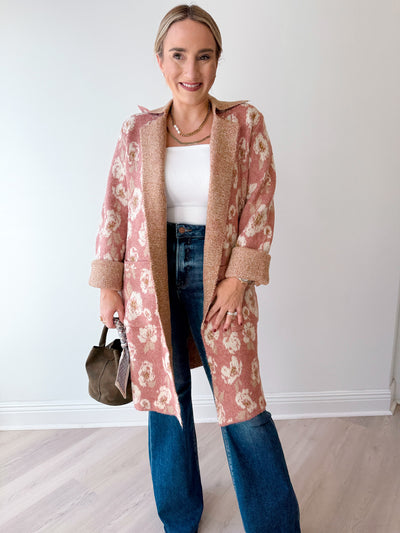 Deidre Floral Sweater Coat