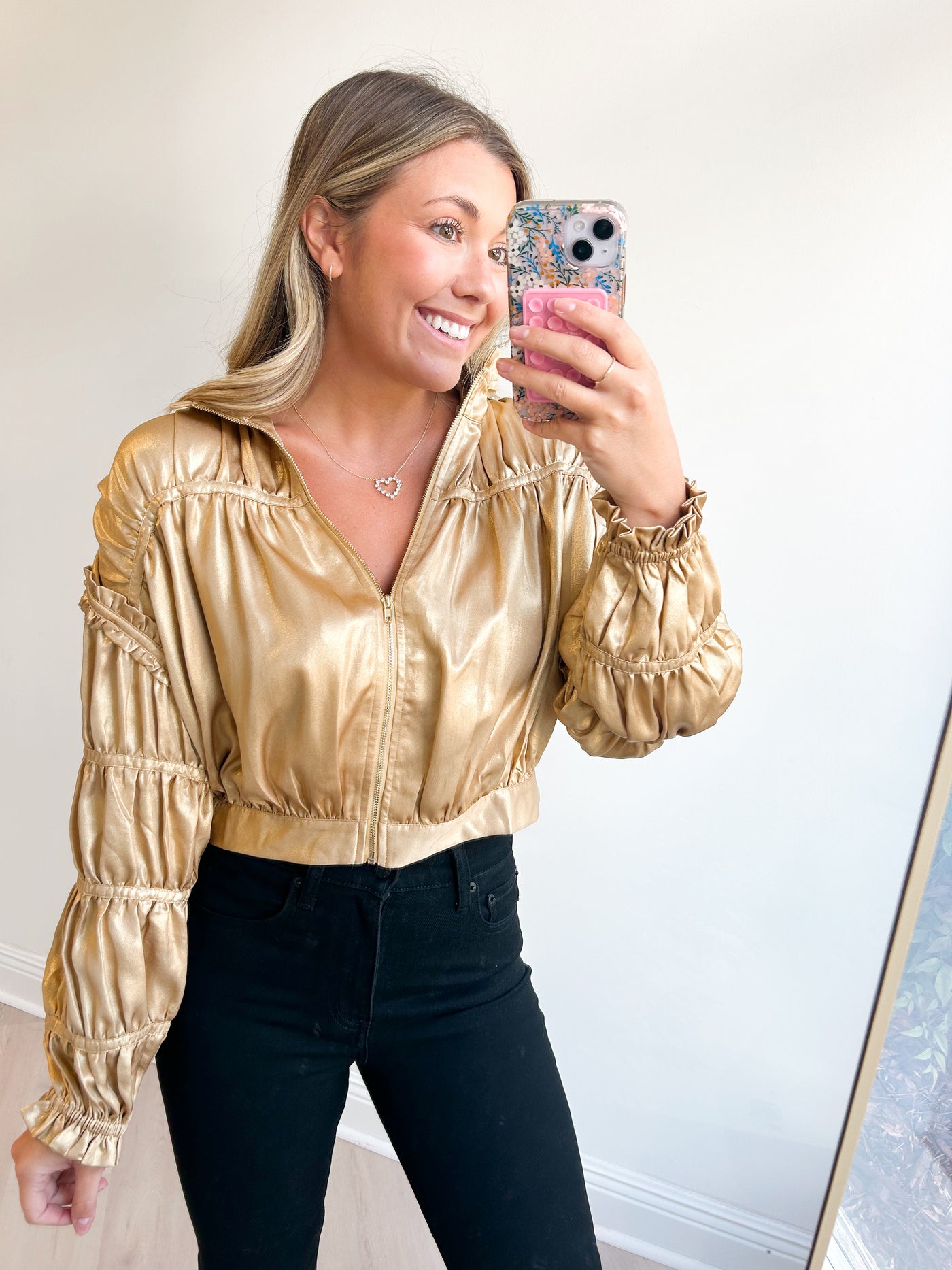 Shirring Detail Jacket