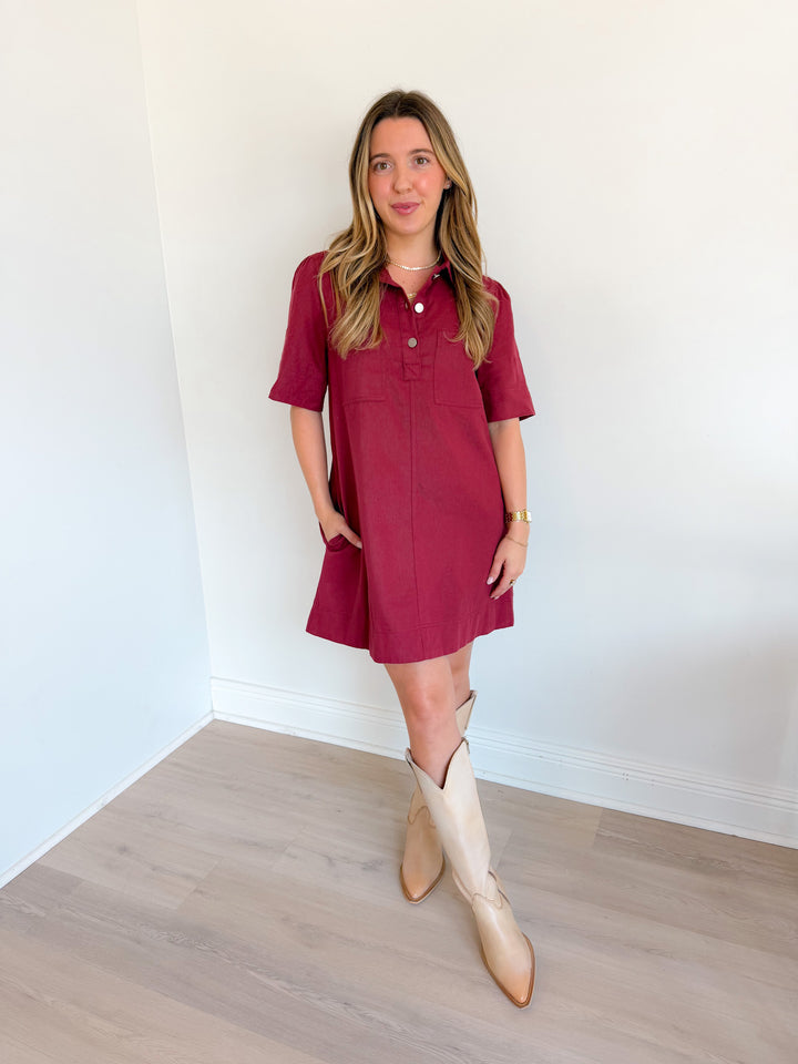 Rheagan Denim Mini Dress