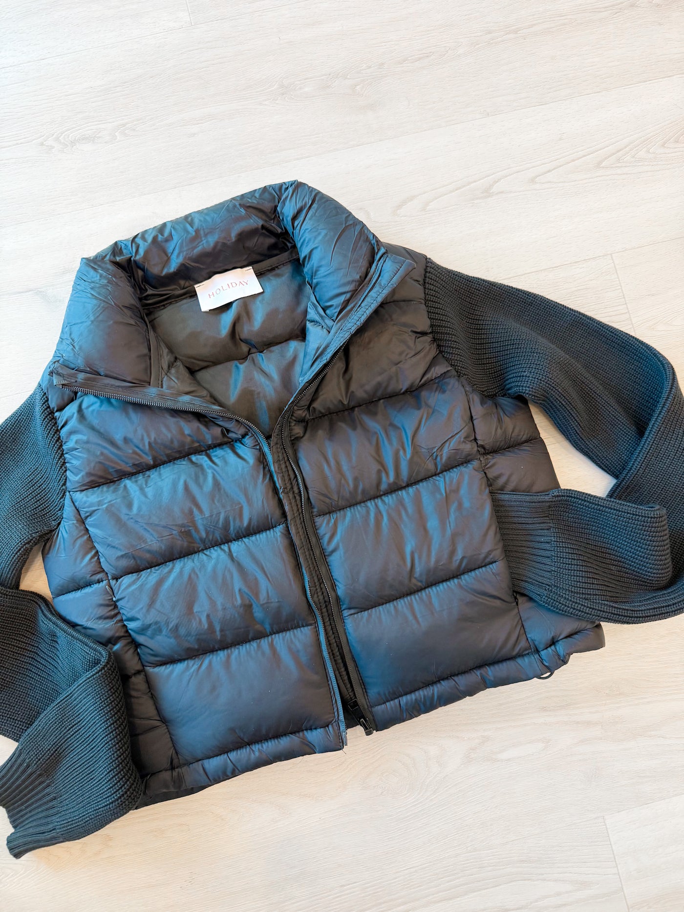 Scarlett Knit Sleeve Puff Jacket