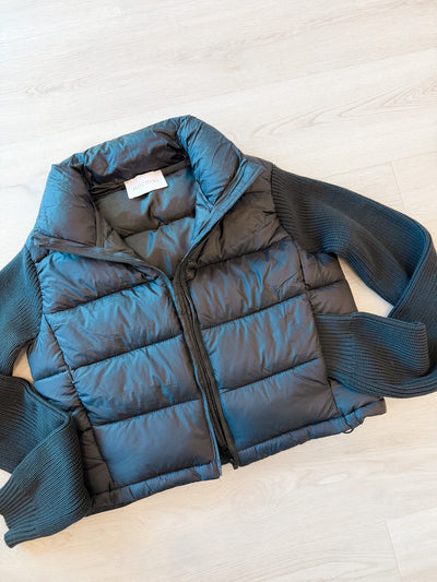 Scarlett Knit Sleeve Puff Jacket