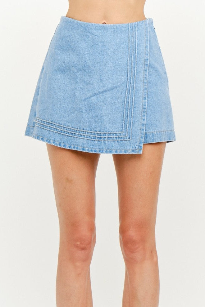 Maggie Denim Mini Skort