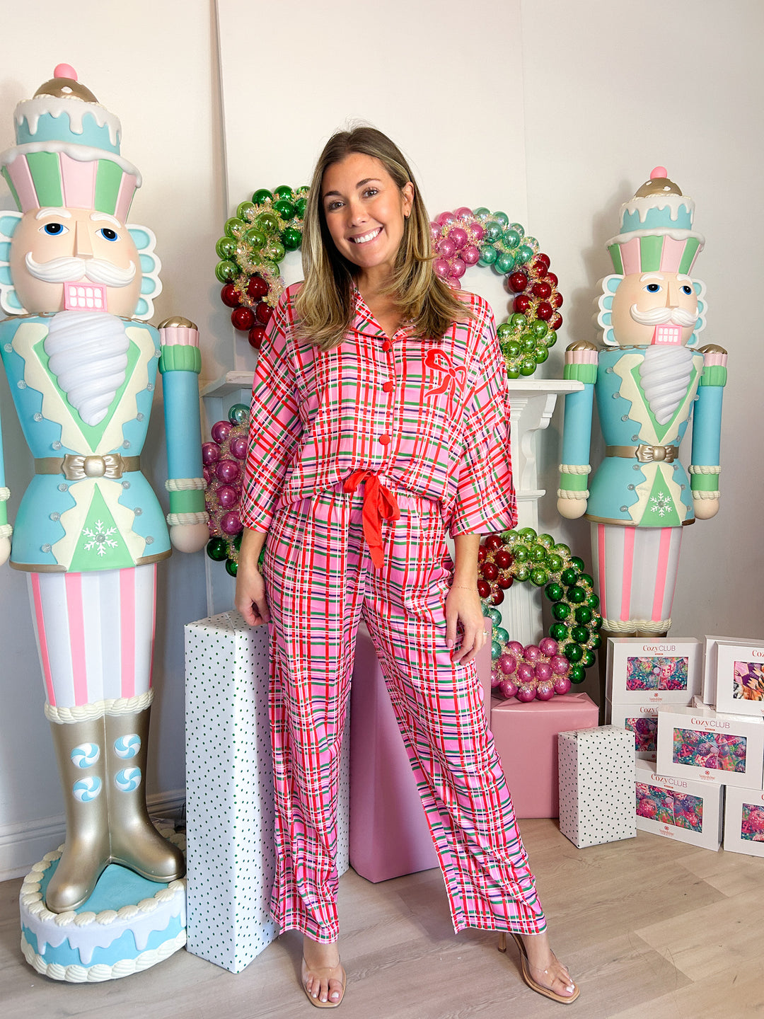 Sunsilky 3/4 Sleeve Top &amp; Pant Pajama Set