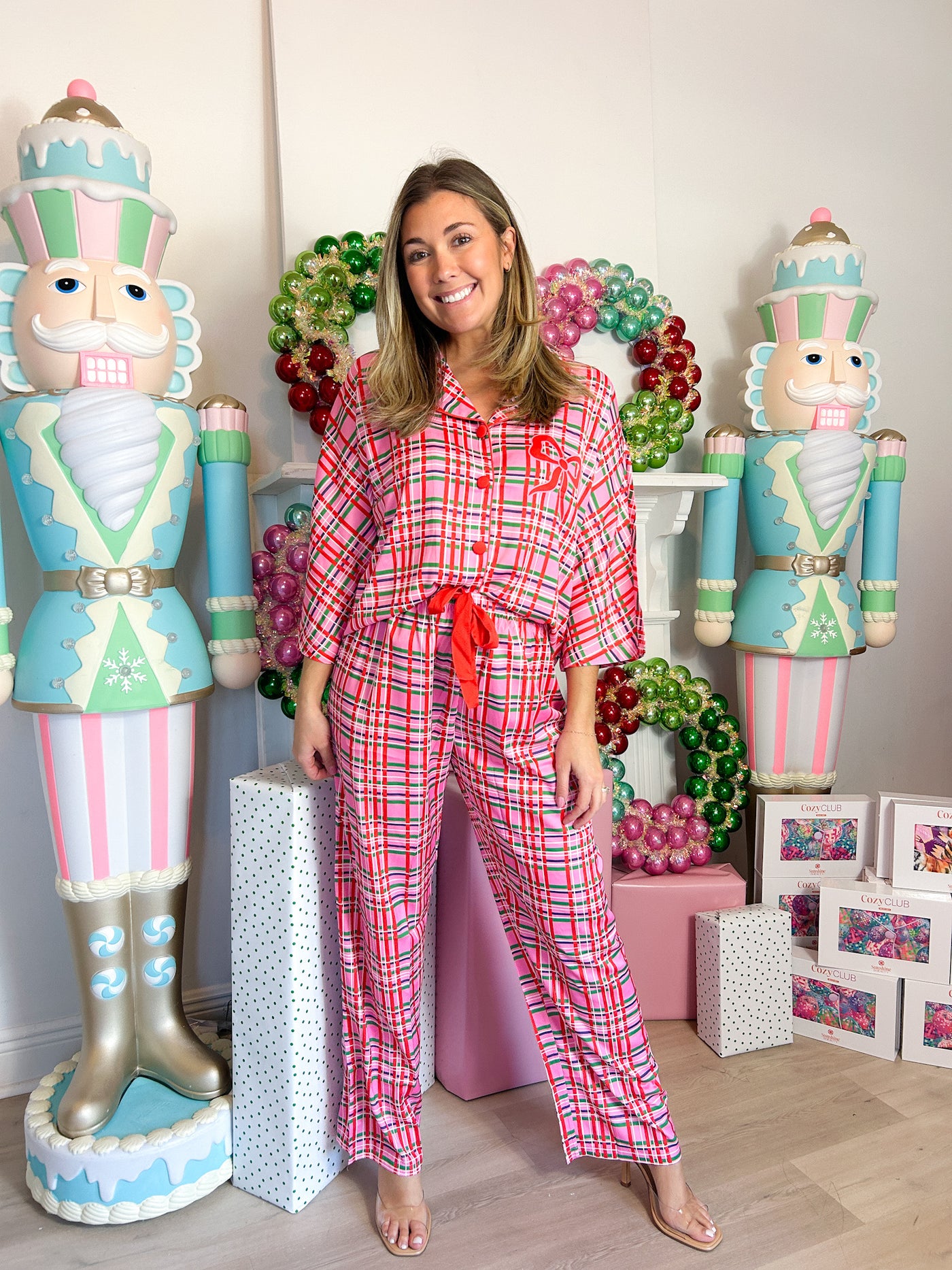 Sunsilky 3/4 Sleeve Top & Pant Pajama Set