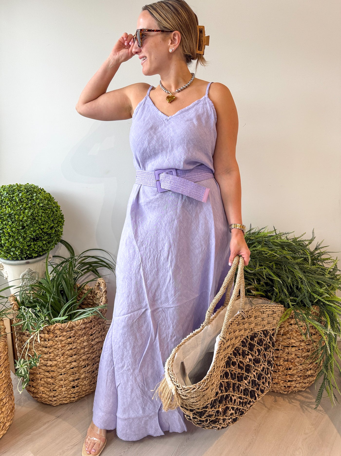 Aria Linen Maxi Dress