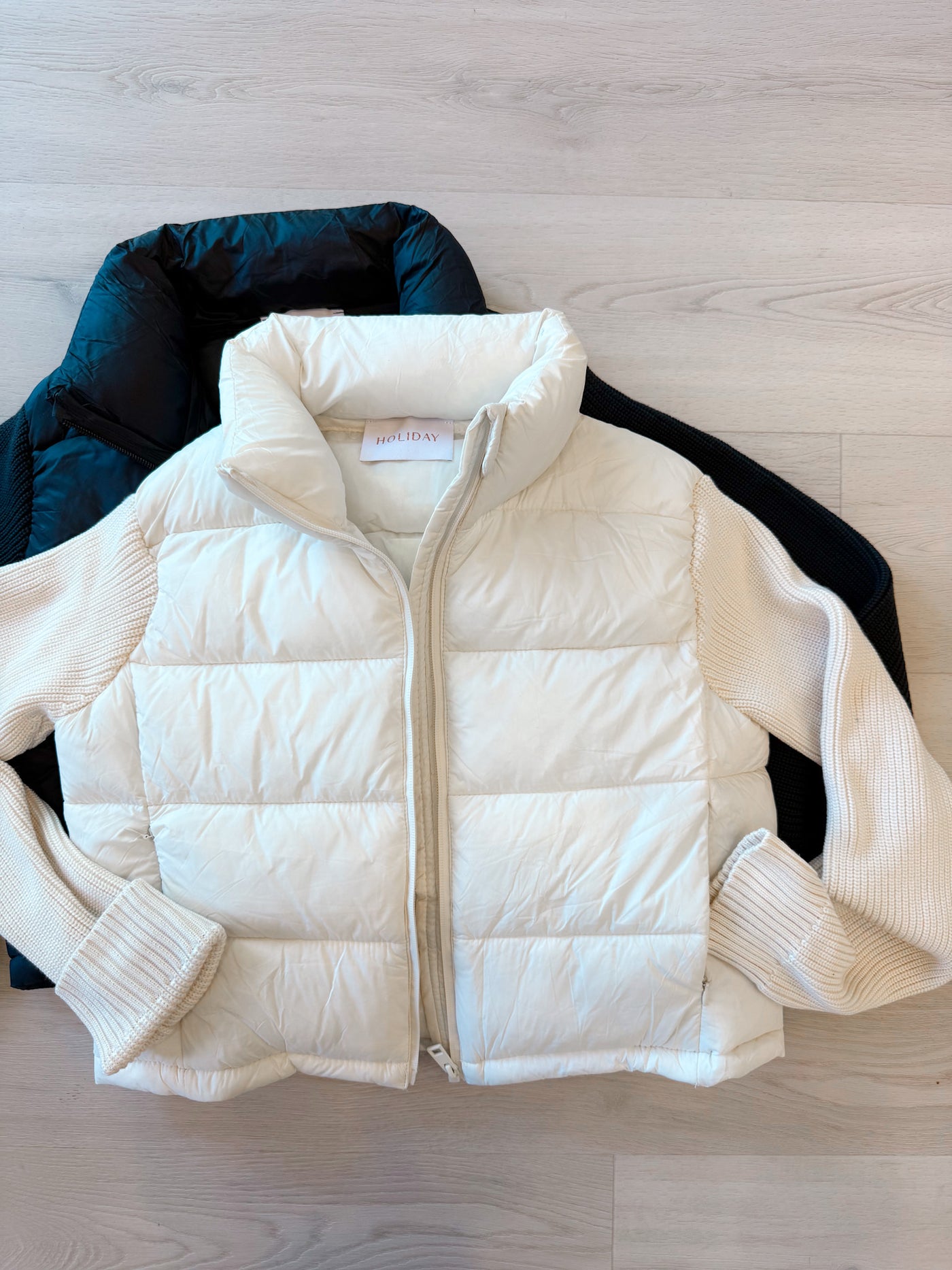 Scarlett Knit Sleeve Puff Jacket