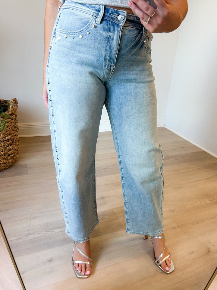 Tokyo Studded Wide Leg Jean