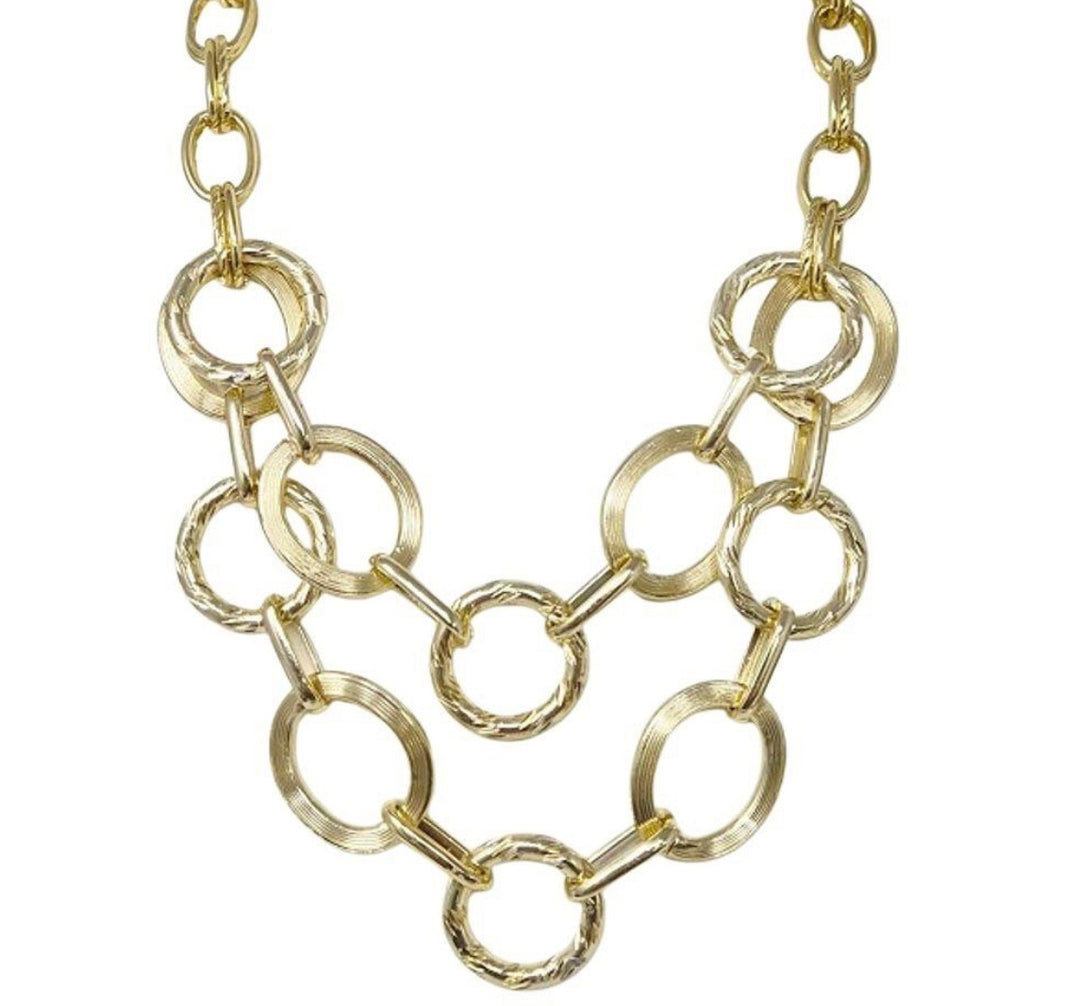 Sanvi Circle Layered Statement Necklace
