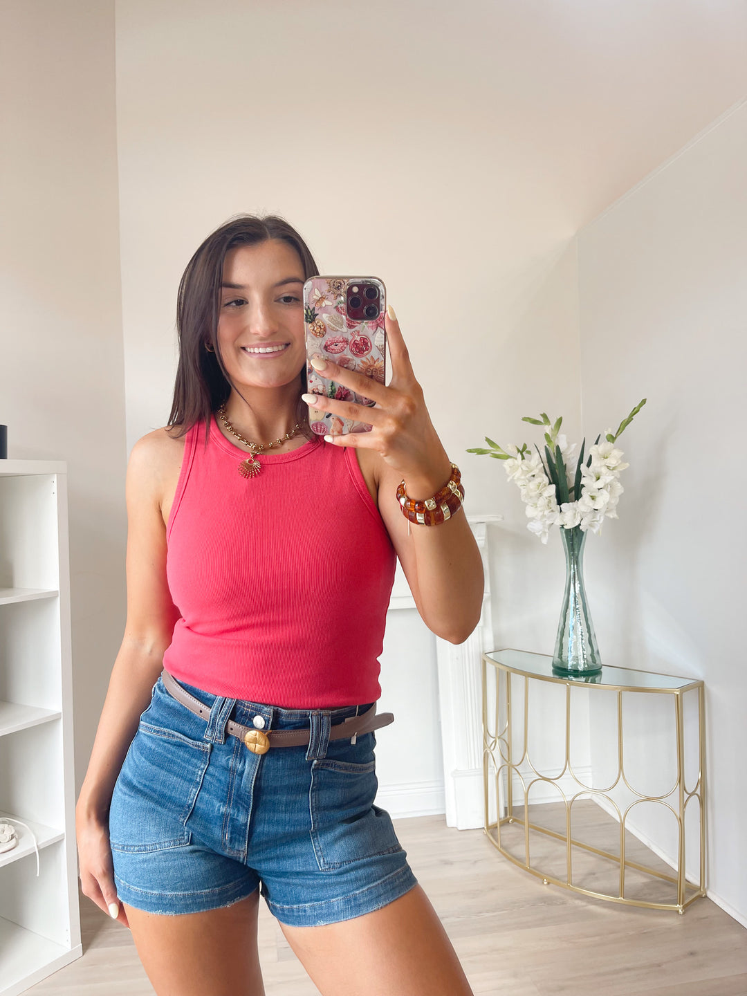 Ralyn Bra Tank Top cherry
