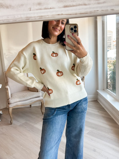 Pumpkin Knit Sweater