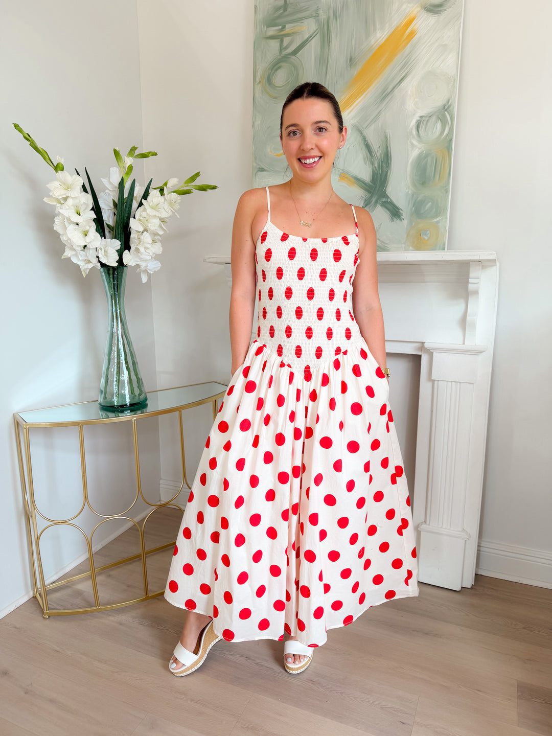 Devin Polkadot Maxi Dress