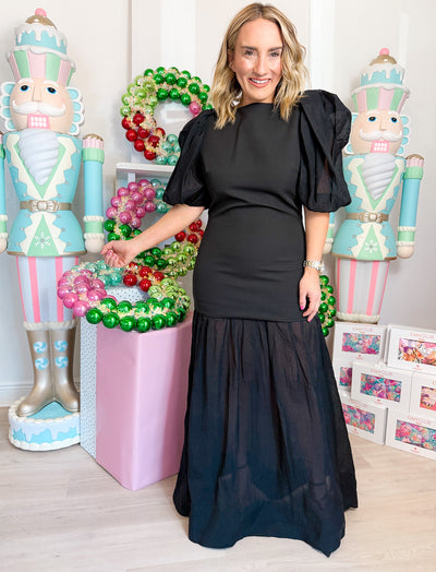 Riley Mixed Media Maxi Dress