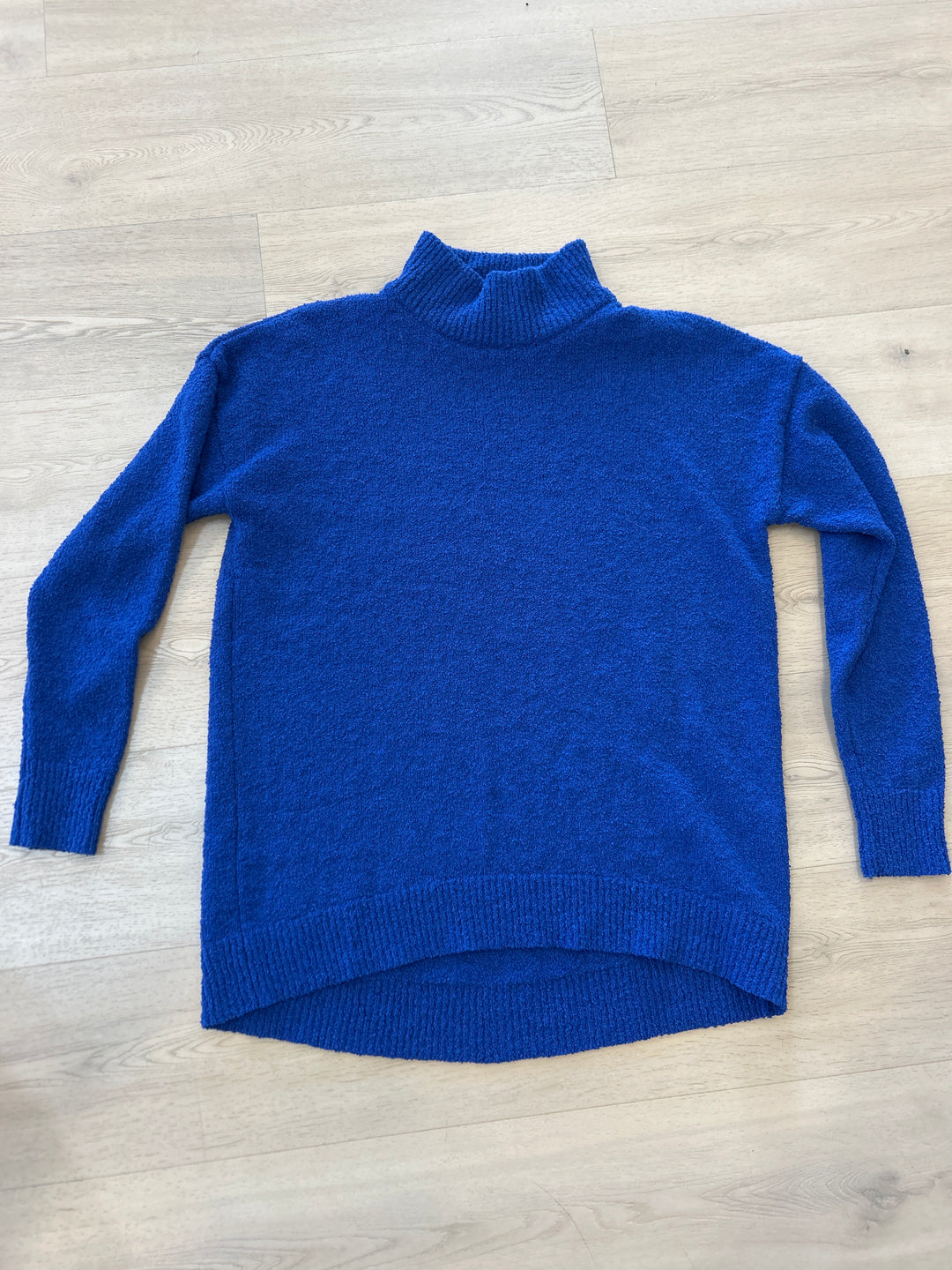 Haisley Textured Yarn Mock Neckline Sweater