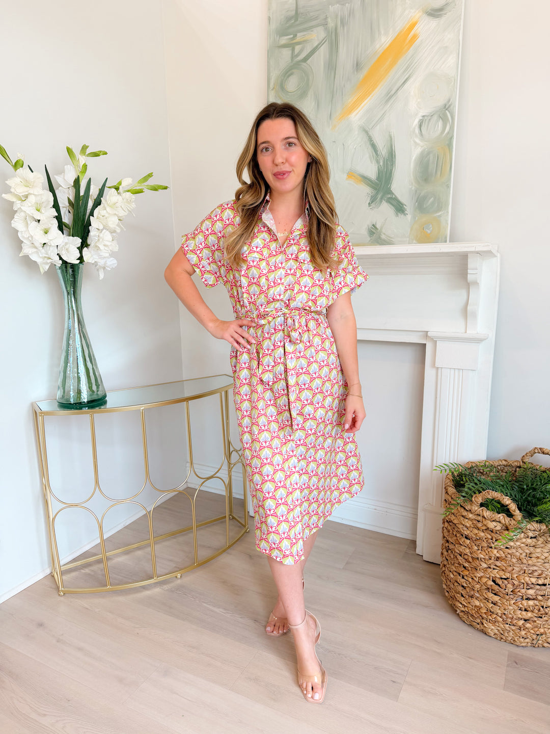 Mythic Petals Shirt Dress
