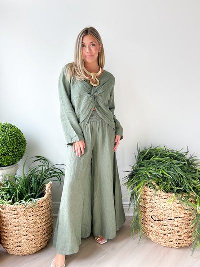 Lady Linen Pant olive o s