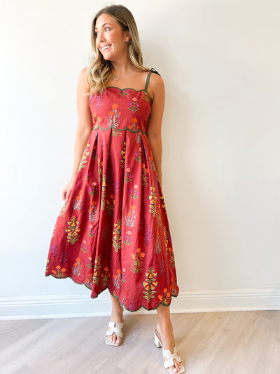 Brandi Tie Shoulder Maxi Dress
