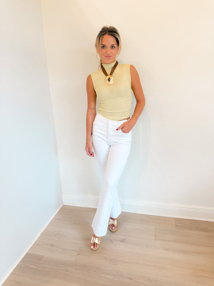 Shimmer Ribbed Knit Top