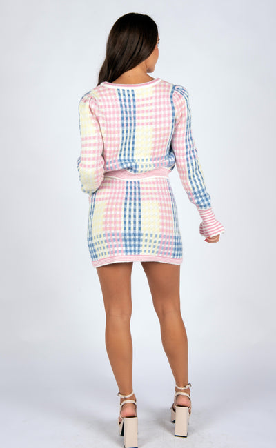 Pastel Plaid Mini Skirt