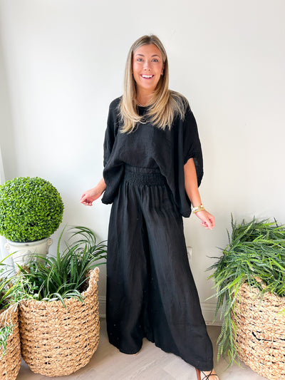 Lady Linen Pant black o s