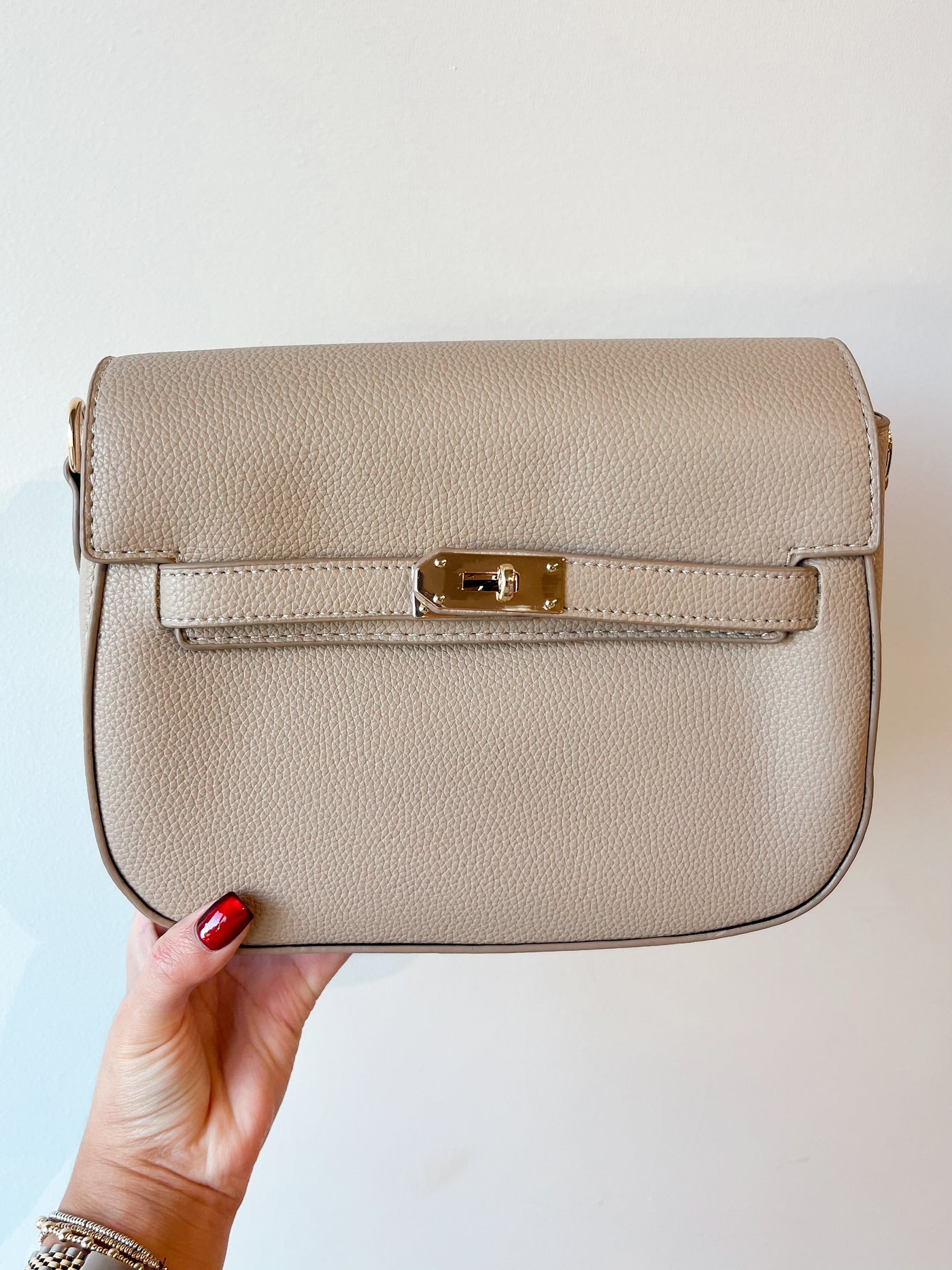 Lock Closure Bag Cream