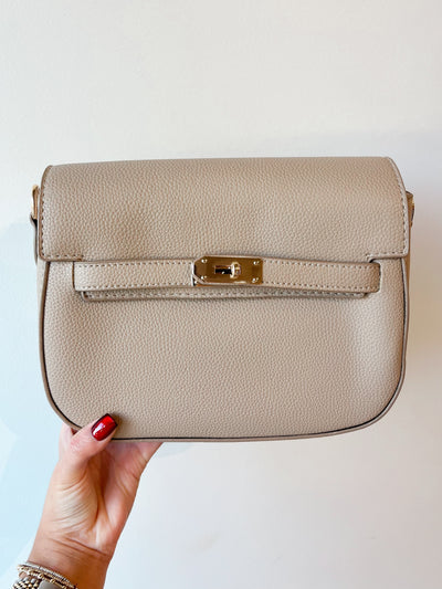 Lock Closure Bag Cream