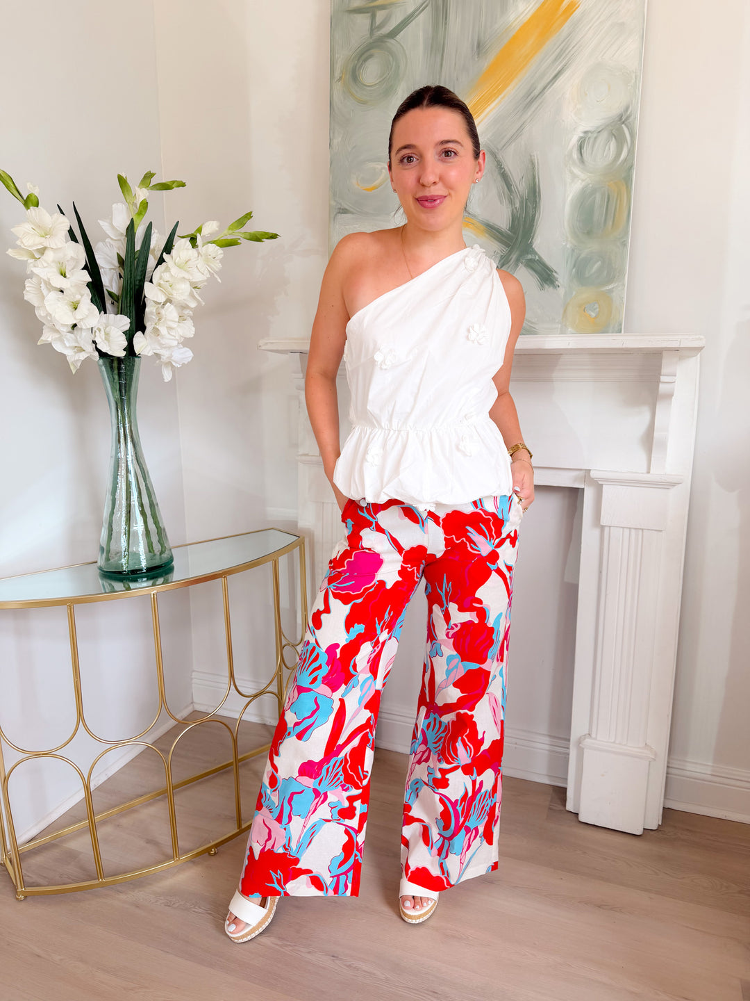 Jill One Shoulder Peplum Top