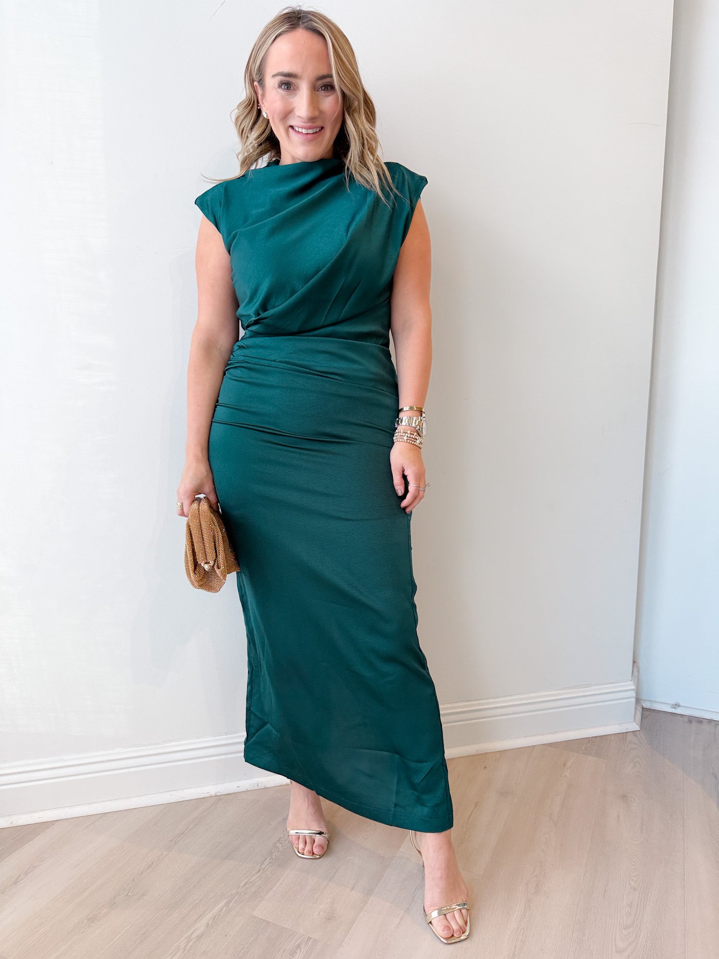 Cameron Cap Slv. Mock Neck Dress